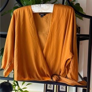 Orange Wrap Top